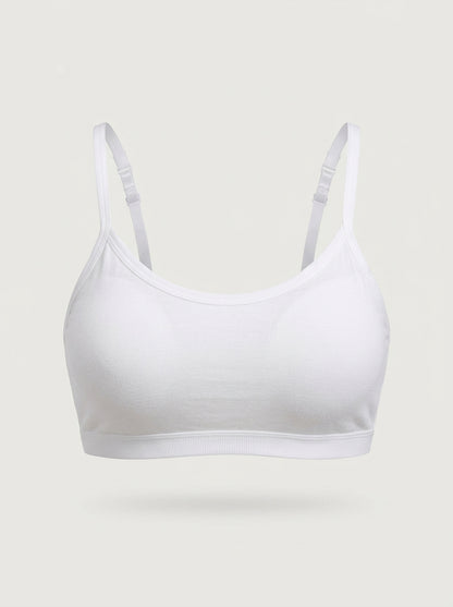 Cotton Scoop-Neck Bralette with Adjustable Straps