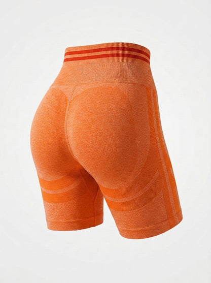Sport Biker Shorts with Striped Waistband