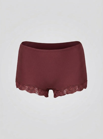 Lace Boy Shorts with Seamless Fit