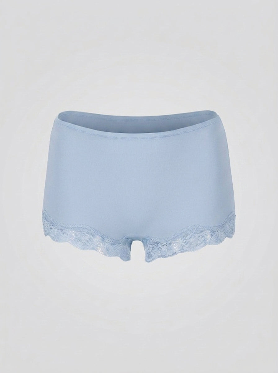 Lace Boy Shorts with Seamless Fit