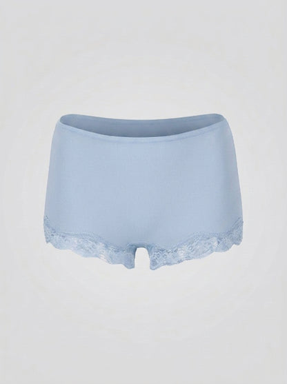 Lace Boy Shorts with Seamless Fit