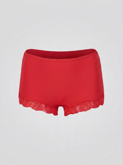 Lace Boy Shorts with Seamless Fit