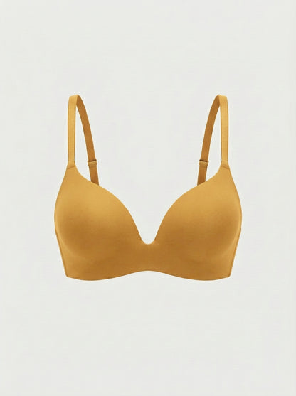 Wire-Free Push-Up Bra with Thin Adjustable Straps