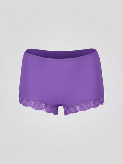 Lace Boy Shorts with Seamless Fit