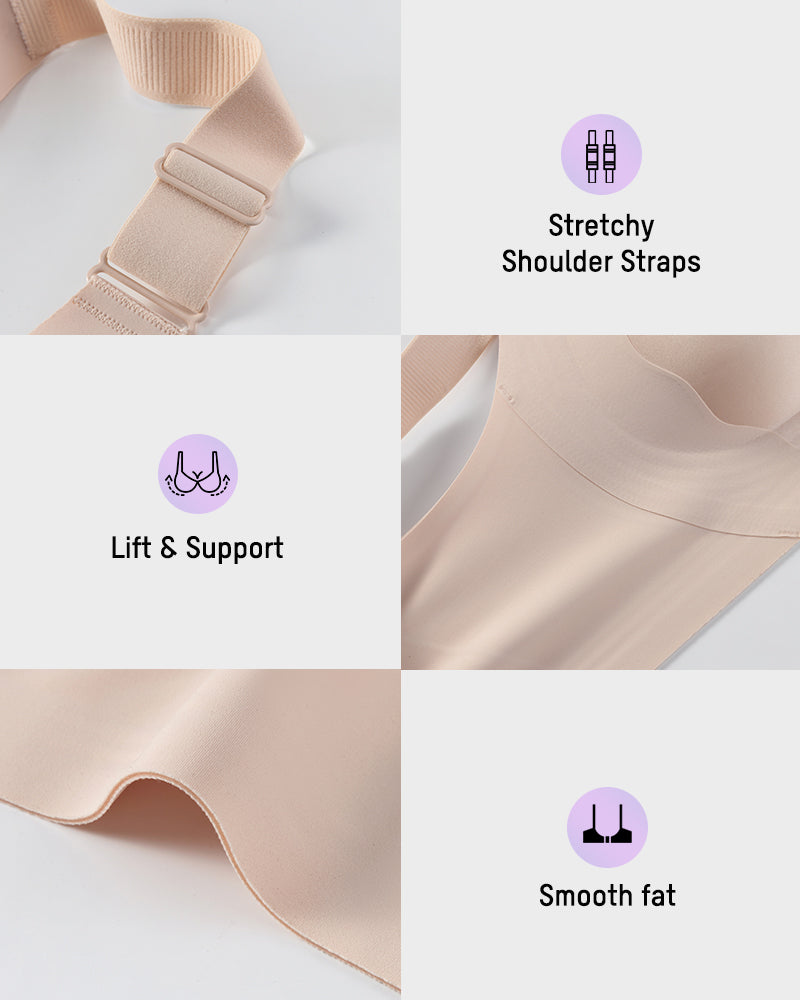 Wireless Full Coverage Bra with Breathable Support