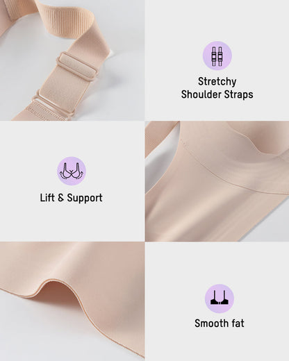 Wireless Full Coverage Bra with Breathable Support
