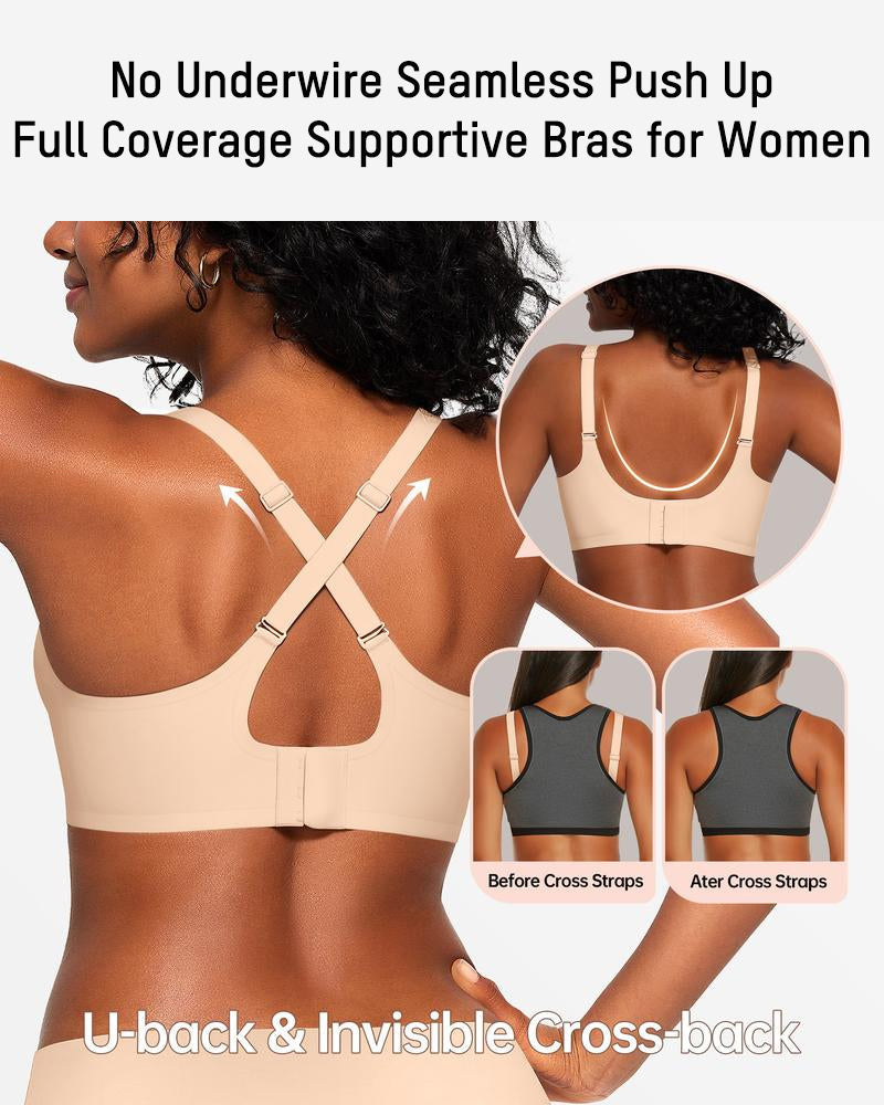 Plunge Bra with Cut-Out Detail & Smooth Seamless Cups