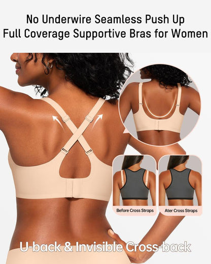 Plunge Bra with Cut-Out Detail & Smooth Seamless Cups