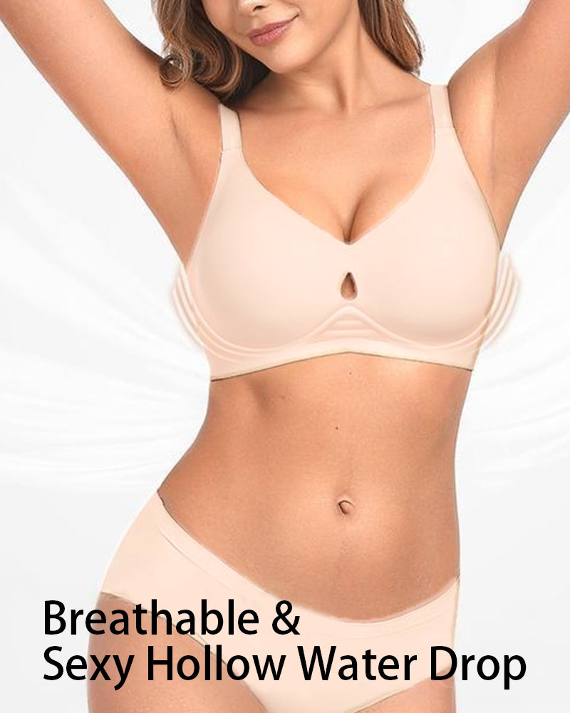 Plunge Bra with Cut-Out Detail & Smooth Seamless Cups