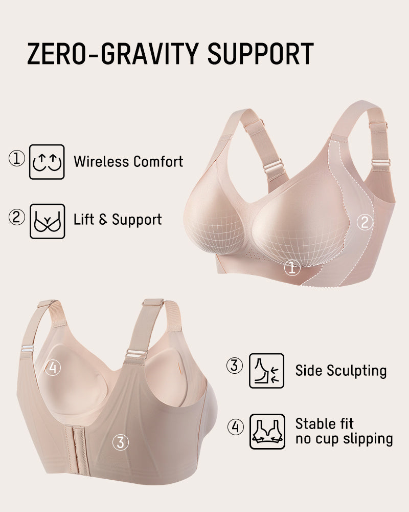 Wireless Full Coverage Bra with Breathable Support