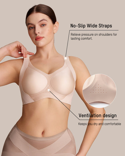 Wireless Full Coverage Bra with Breathable Support