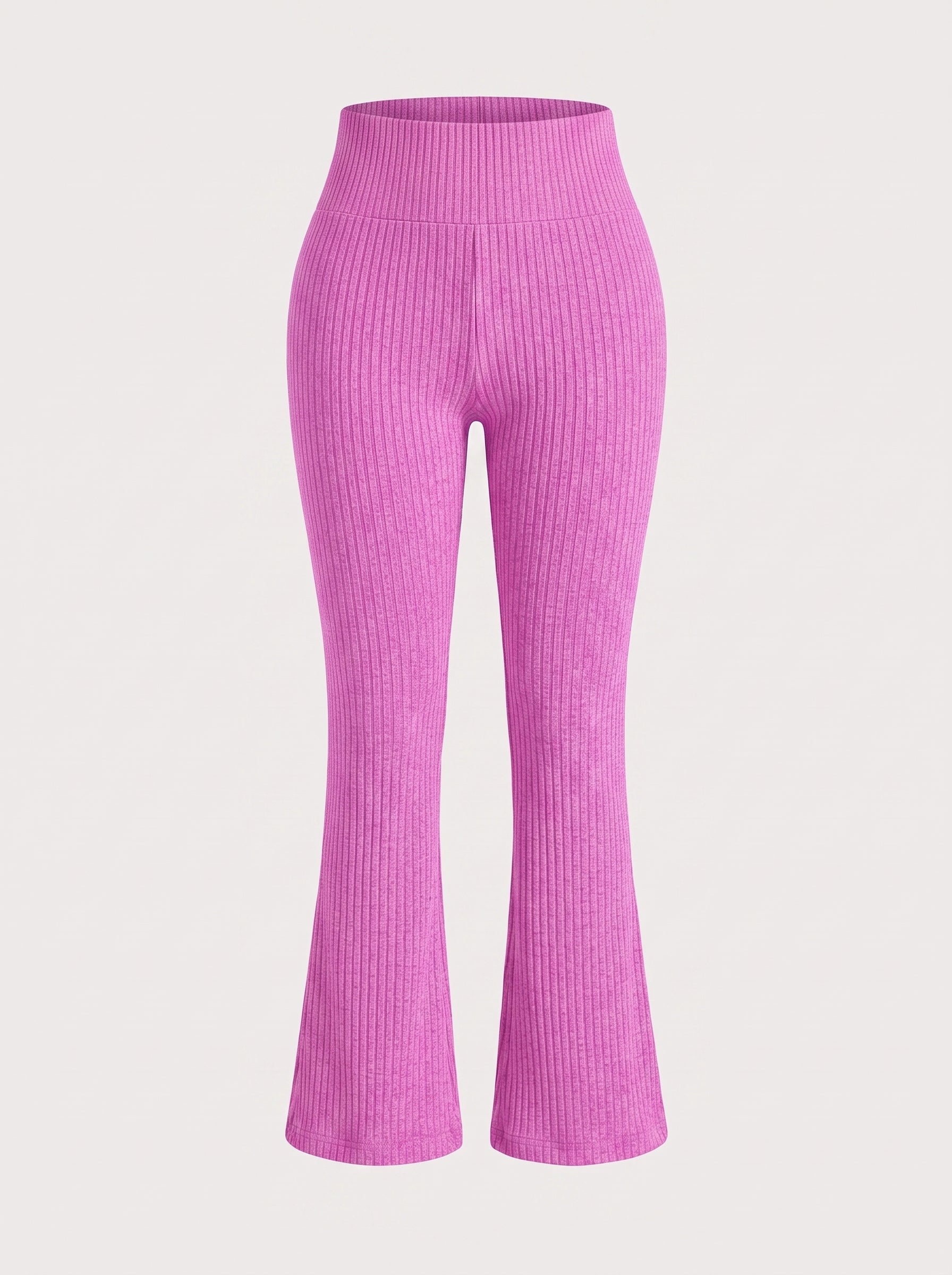 High-Waisted Ribbed Flare Leggings