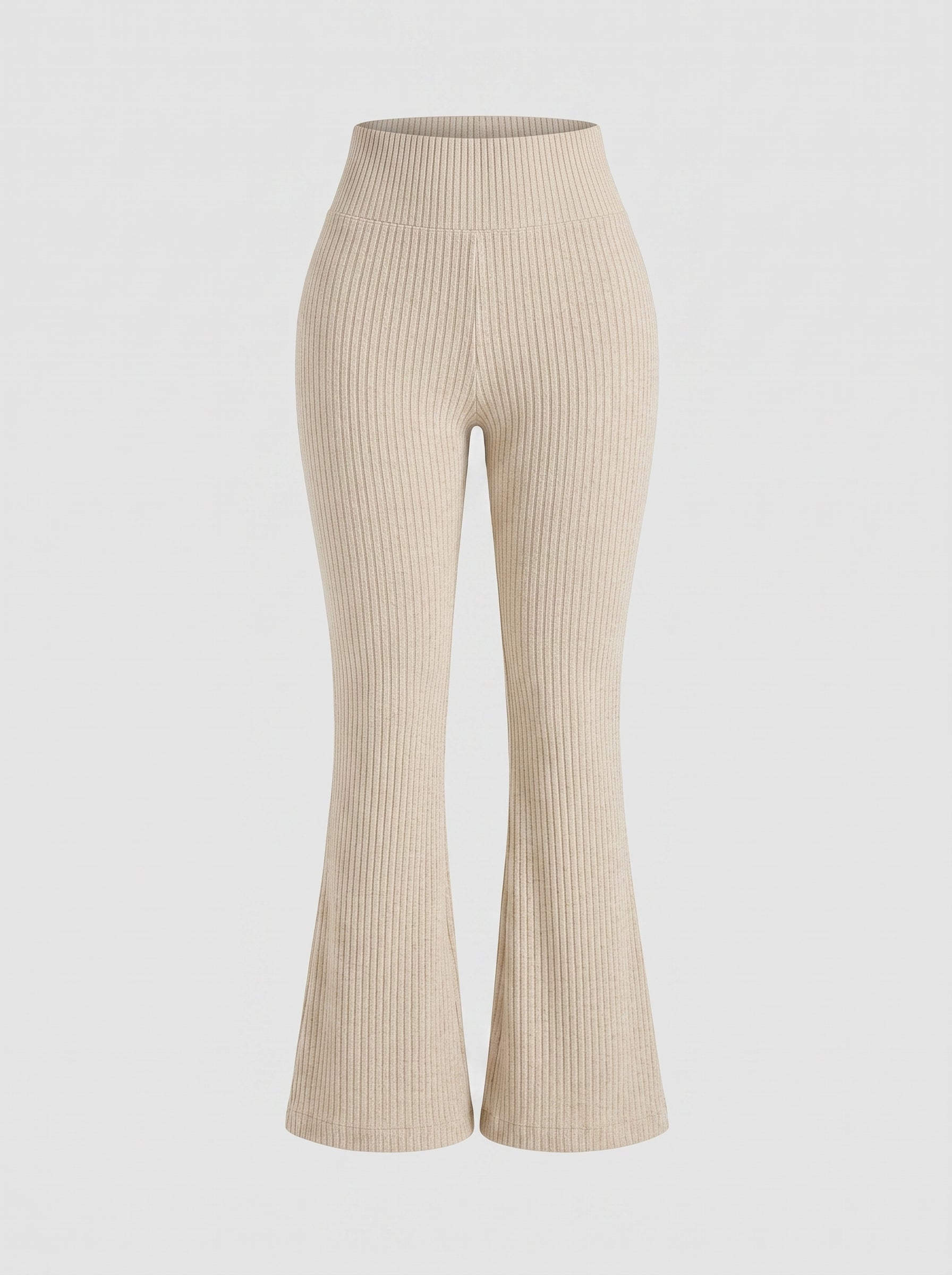 High-Waisted Ribbed Flare Leggings