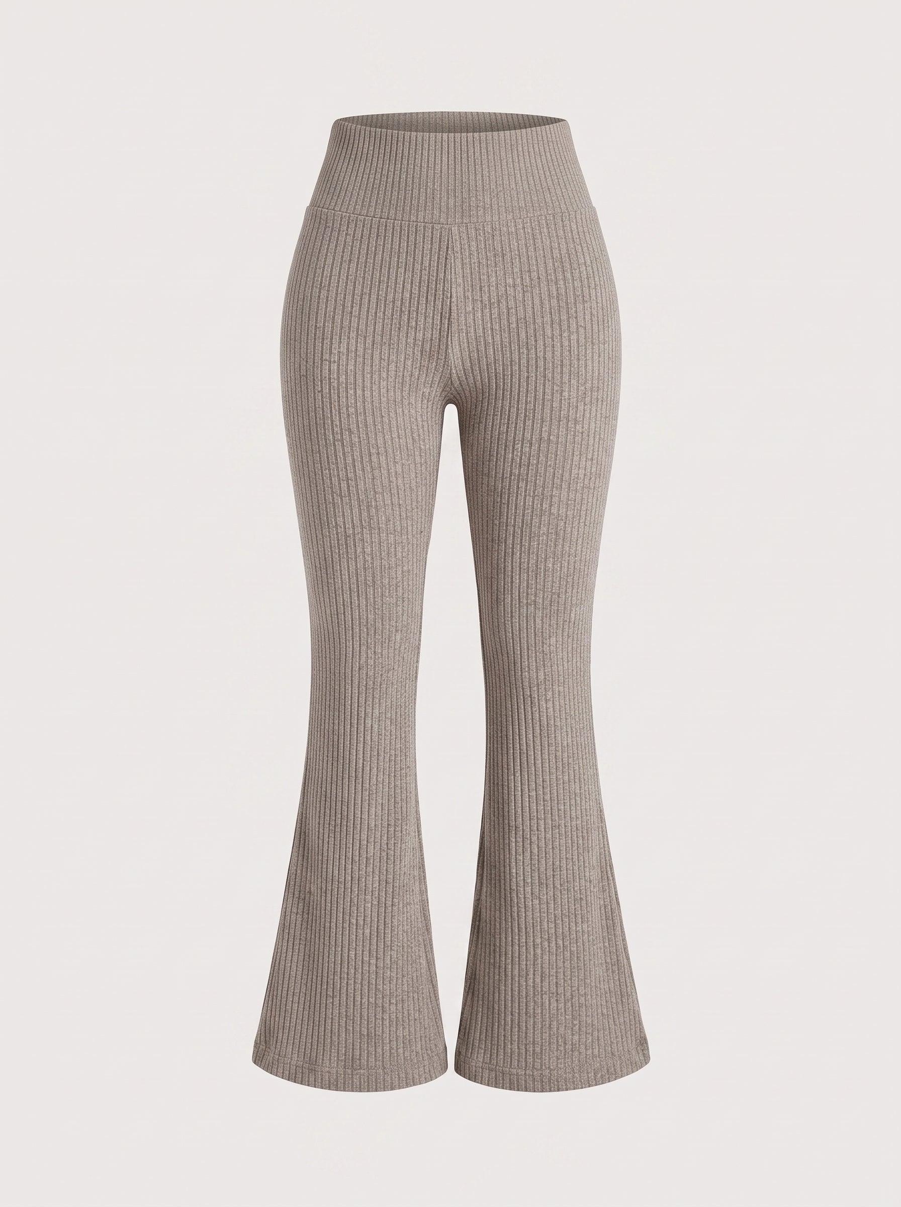 High-Waisted Ribbed Flare Leggings