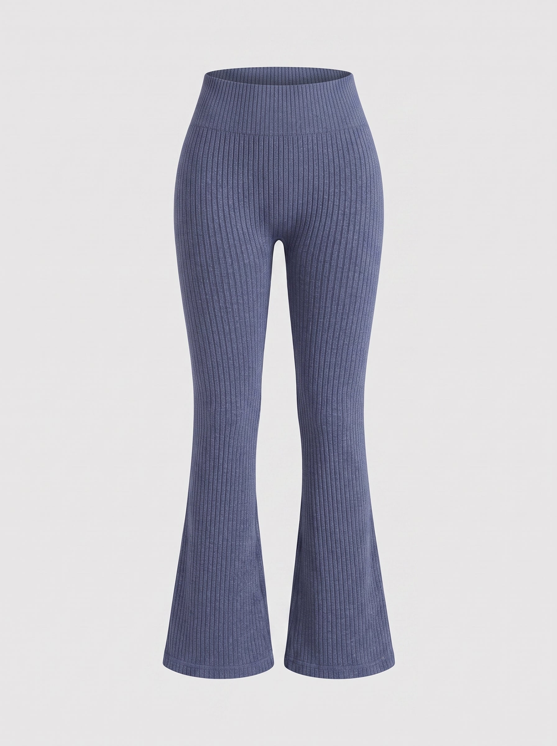 High-Waisted Ribbed Flare Leggings