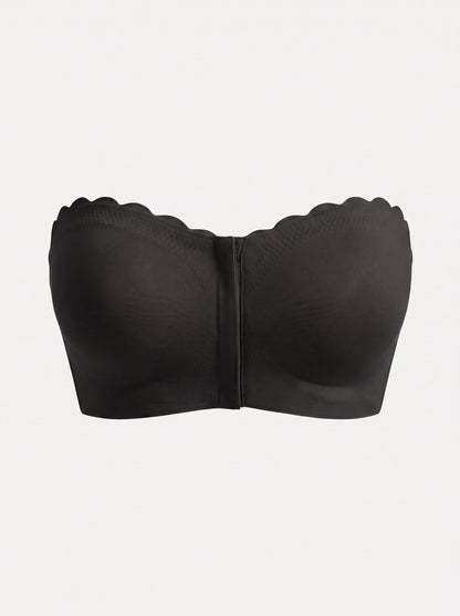 Strapless Push-Up Bra with Front Closure Support