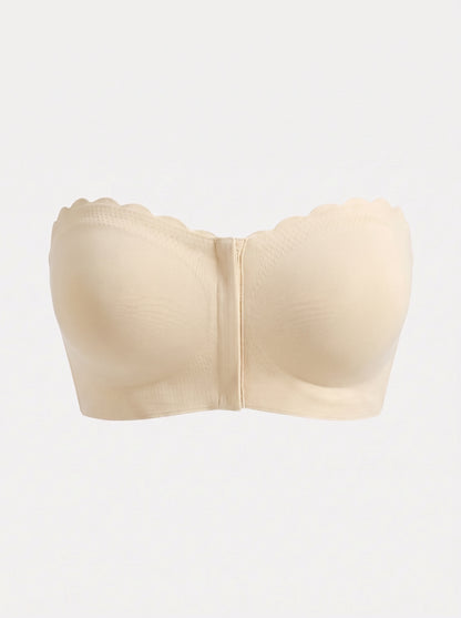 Strapless Push-Up Bra with Front Closure Support