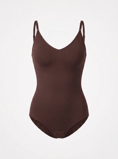 Seamless Smoothing Bodysuit with Thong Back & Snap Closure