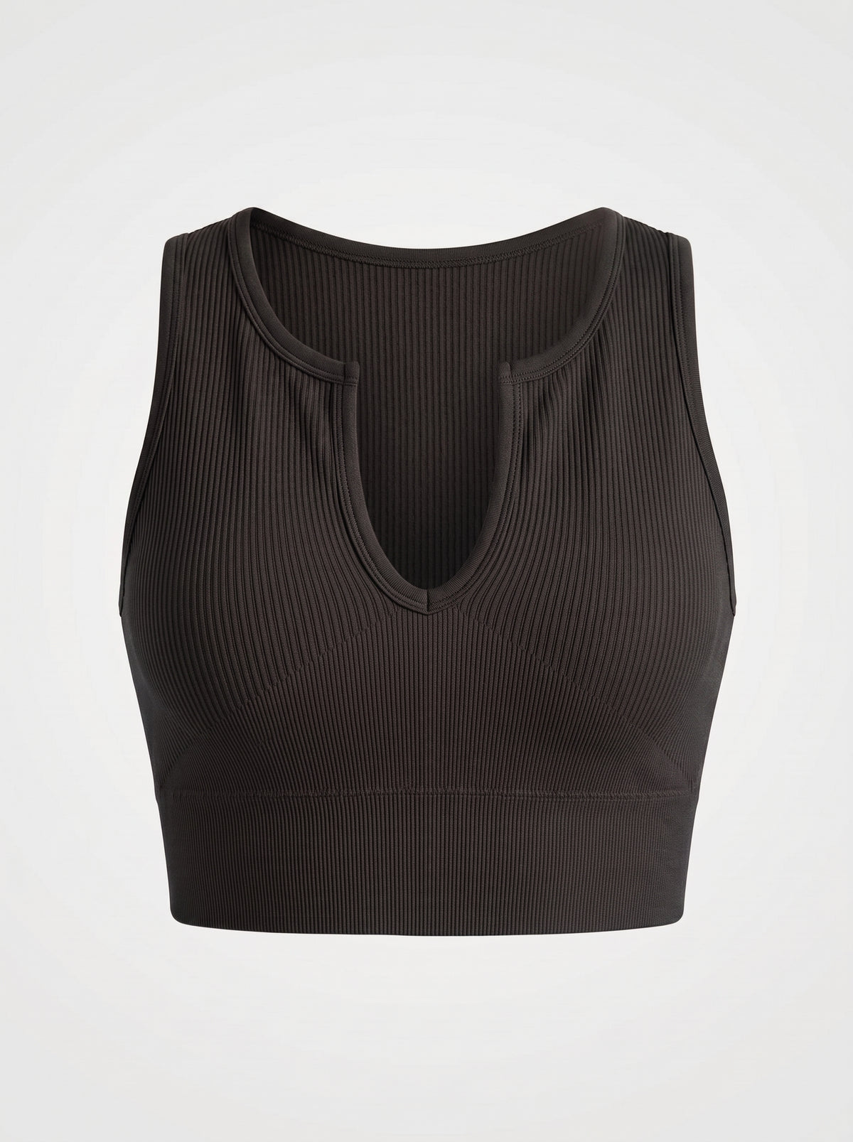 Ribbed Push-Up Cutout Crop Top