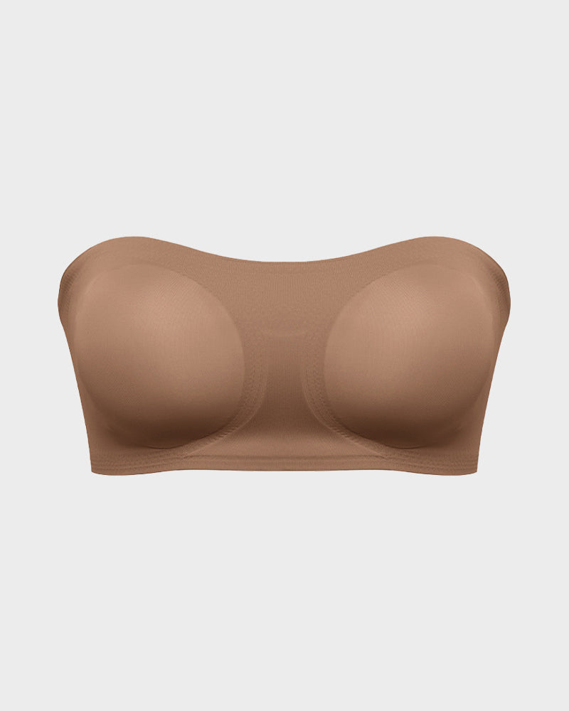 Seamless Bandeau Bra with Non-Slip Support
