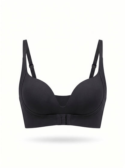 Anti-Sagging Front Closure Push-Up Bra with Adjustable Fit