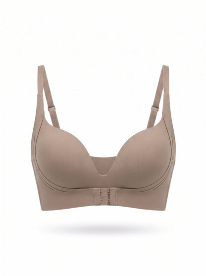 Anti-Sagging Front Closure Push-Up Bra with Adjustable Fit