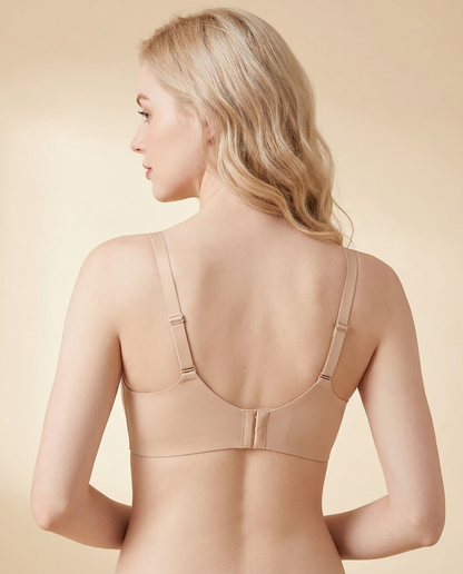 Wireless Seamless Bra with Scalloped Neckline Support