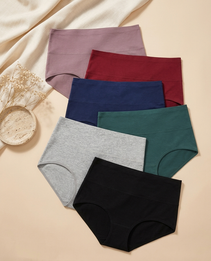 6 Pack Seamless High-Waisted No-Show Briefs | Everyday Comfort & Invisible Fit