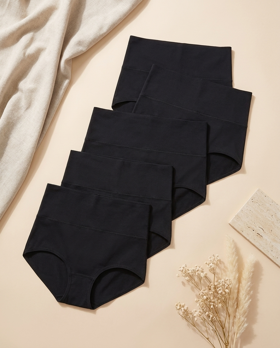 6 Pack Seamless High-Waisted No-Show Briefs | Everyday Comfort & Invisible Fit