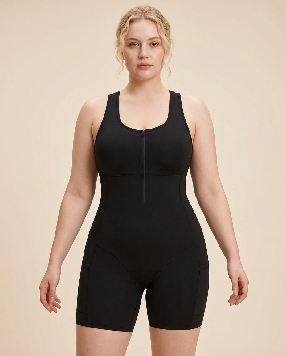 Front Zip Shapewear Bodysuit | Full Body Sculpting & Tummy Control