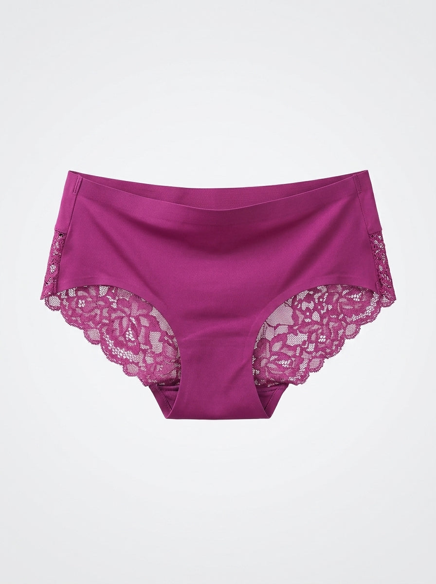 Silky Panties with Lace Side Panels