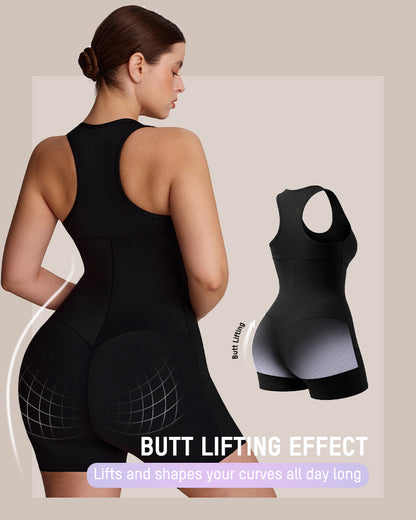 Front Zip Shapewear Bodysuit | Full Body Sculpting & Tummy Control