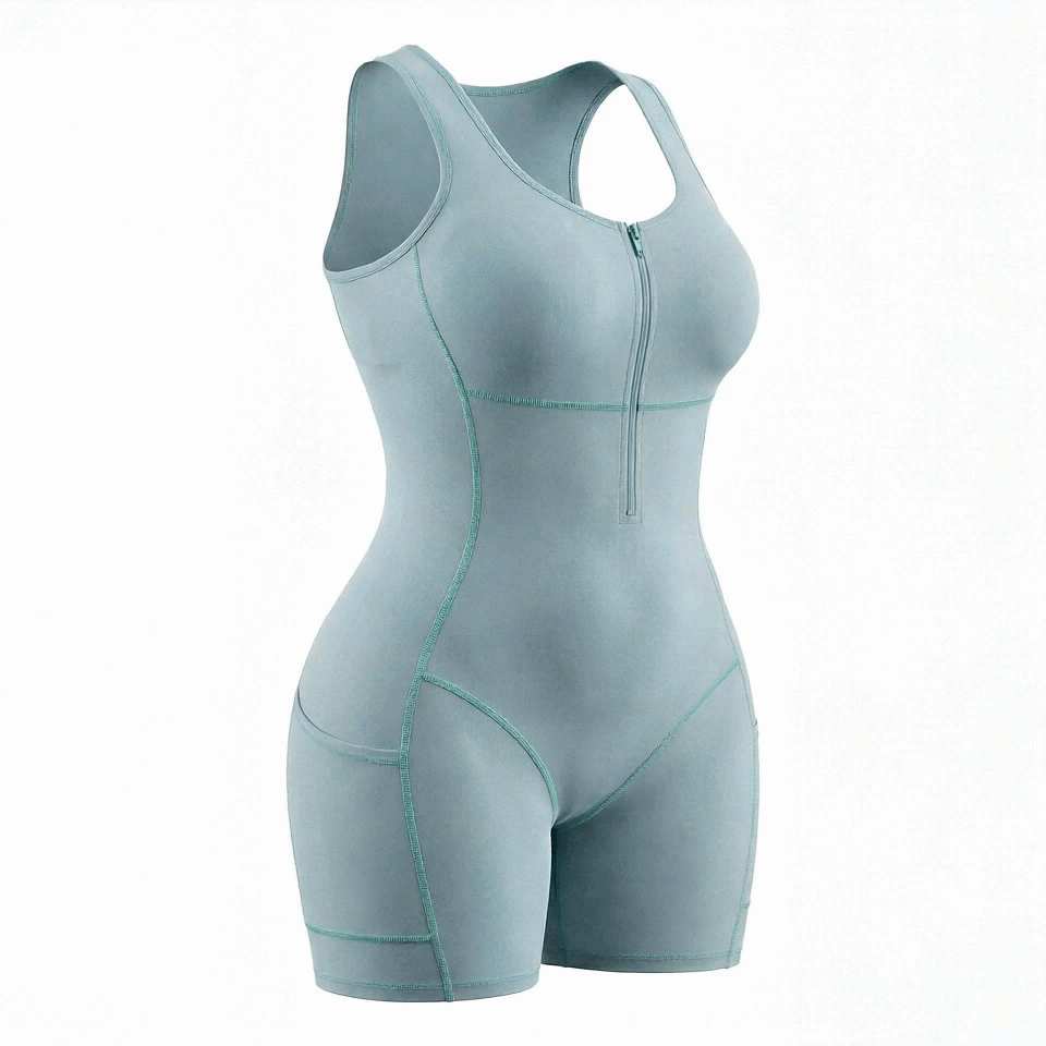 Front Zip Shapewear Bodysuit | Full Body Sculpting & Tummy Control