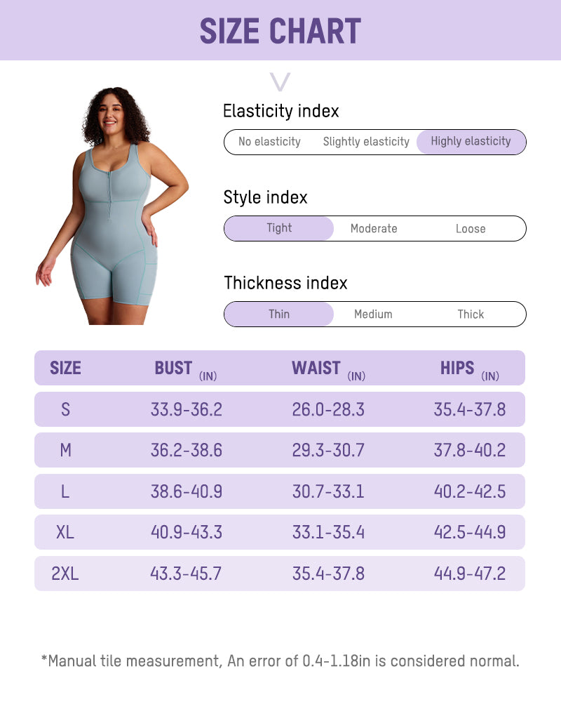 Front Zip Shapewear Bodysuit | Full Body Sculpting & Tummy Control