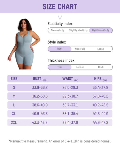 Front Zip Shapewear Bodysuit | Full Body Sculpting & Tummy Control