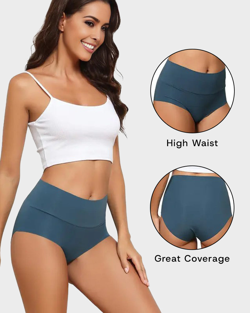 6 Pack Seamless High-Waisted No-Show Briefs | Everyday Comfort & Invisible Fit