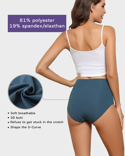 6 Pack Seamless High-Waisted No-Show Briefs | Everyday Comfort & Invisible Fit