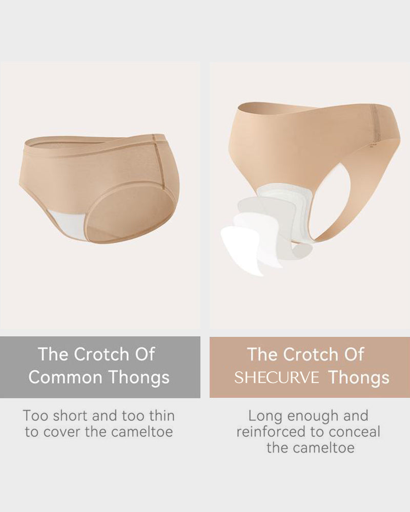 Seamless Thongs with Camel Toe Coverage | Soft Stretch & No-Show Design (5 Pack)