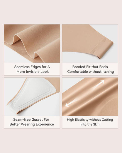 Seamless Thongs with Camel Toe Coverage | Soft Stretch & No-Show Design (5 Pack)