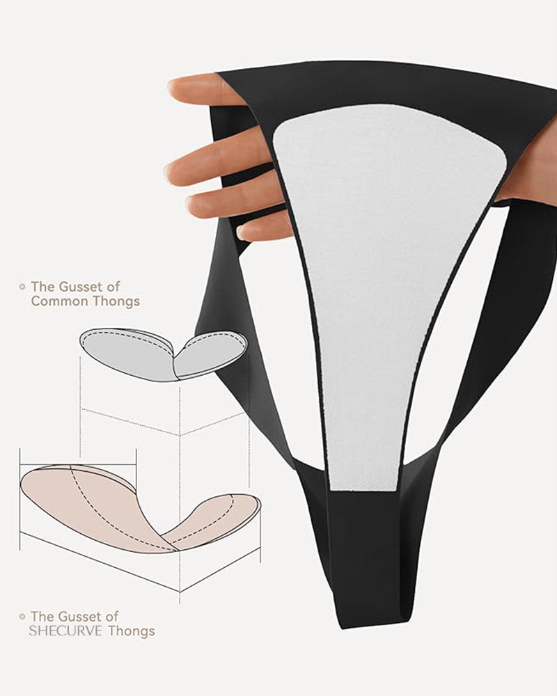 Seamless Thongs with Camel Toe Coverage | Soft Stretch & No-Show Design (5 Pack)