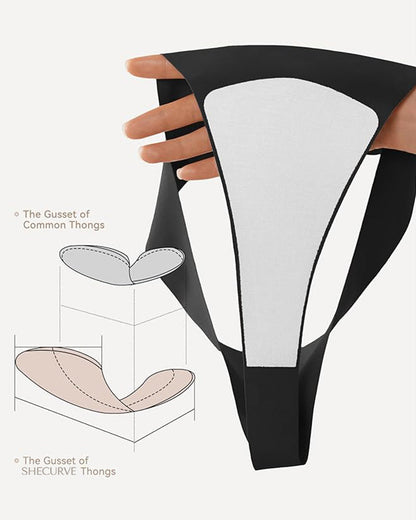 Seamless Thongs with Camel Toe Coverage | Soft Stretch & No-Show Design (5 Pack)