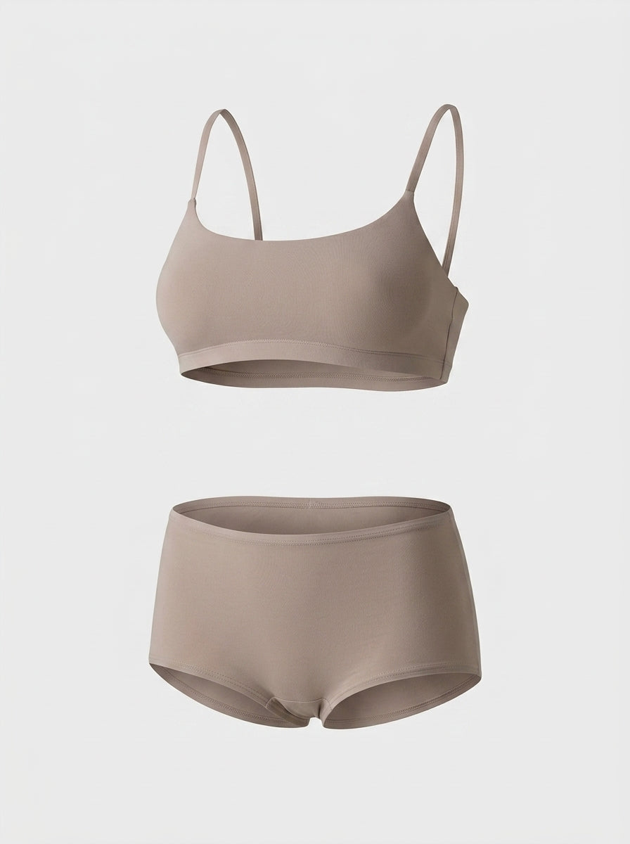 Classic Lounge Set with Bralette and Shorts