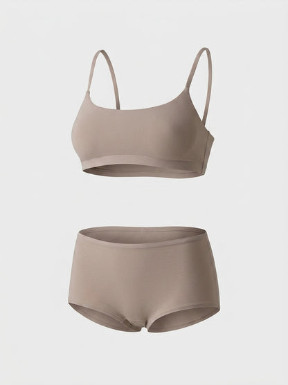 Classic Lounge Set with Bralette and Shorts