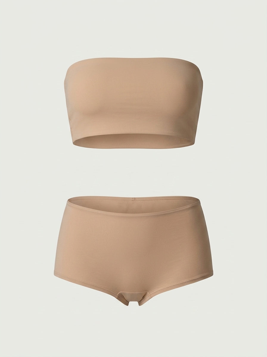 Sport Lounge Set with Bandeau Top and Shorts