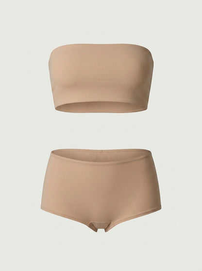 Sport Lounge Set with Bandeau Top and Shorts