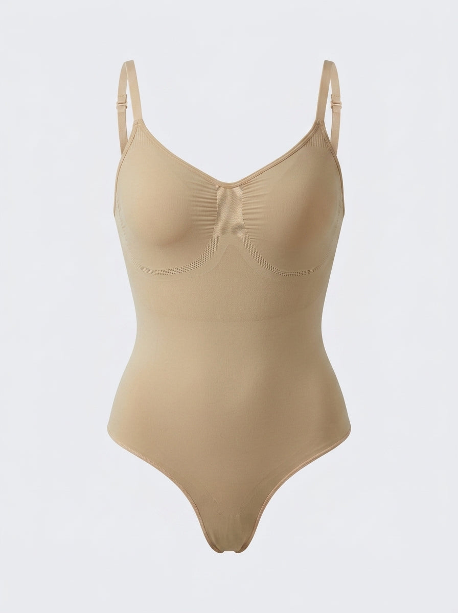 Seamless Comfort Bodysuit with Adjustable Straps
