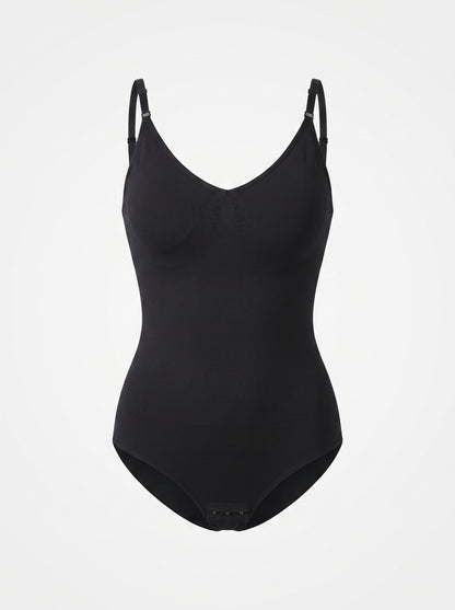 Seamless Smoothing Bodysuit with Thong Back & Snap Closure