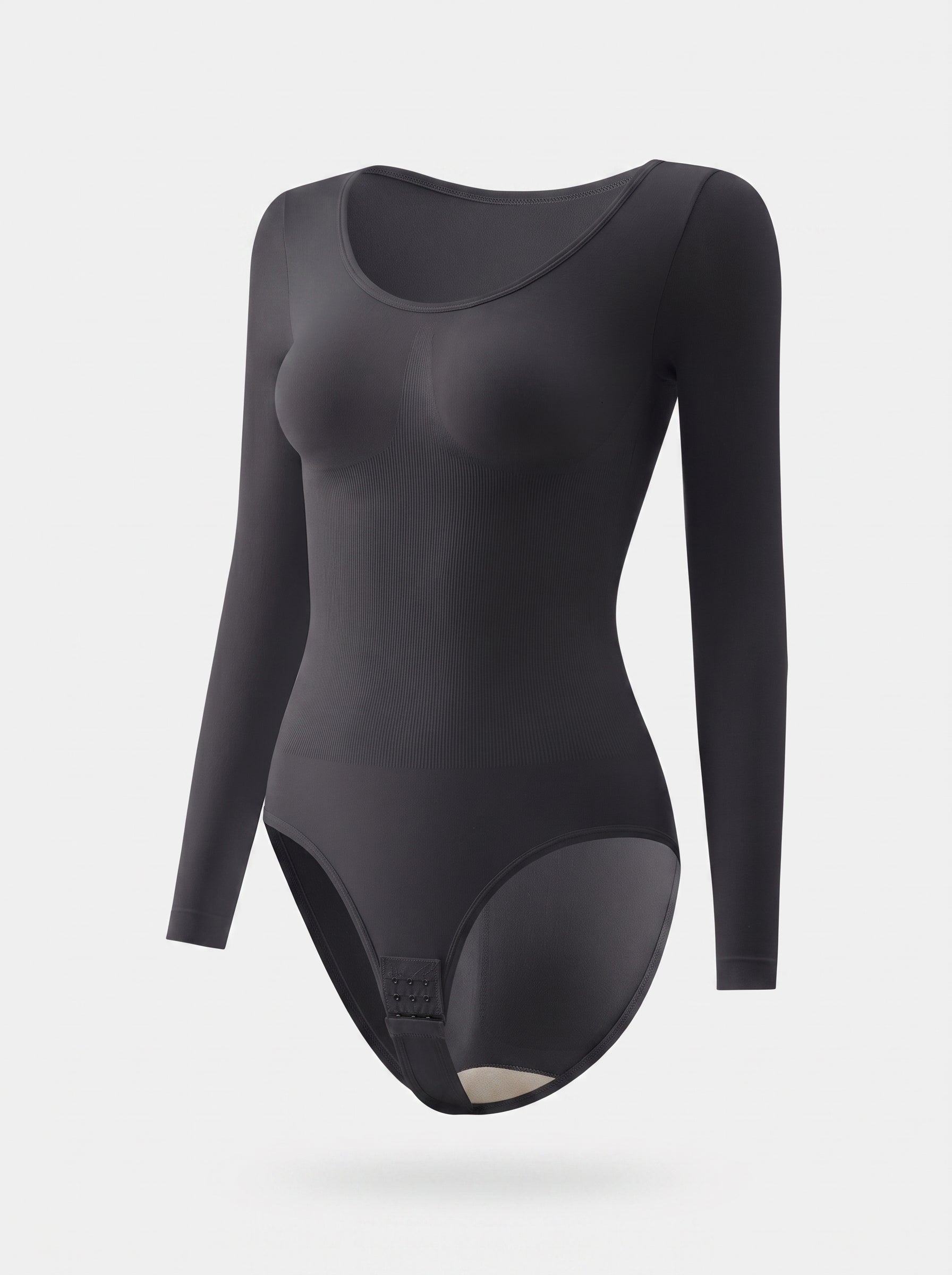 Long Sleeve Scoop Neck Bodysuit with Thong Back
