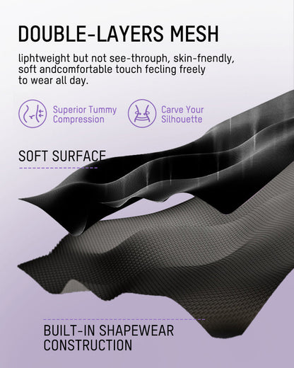 Deep Plunge Shapewear Bodysuit | Built-In Push-Up Bra & Tummy Control