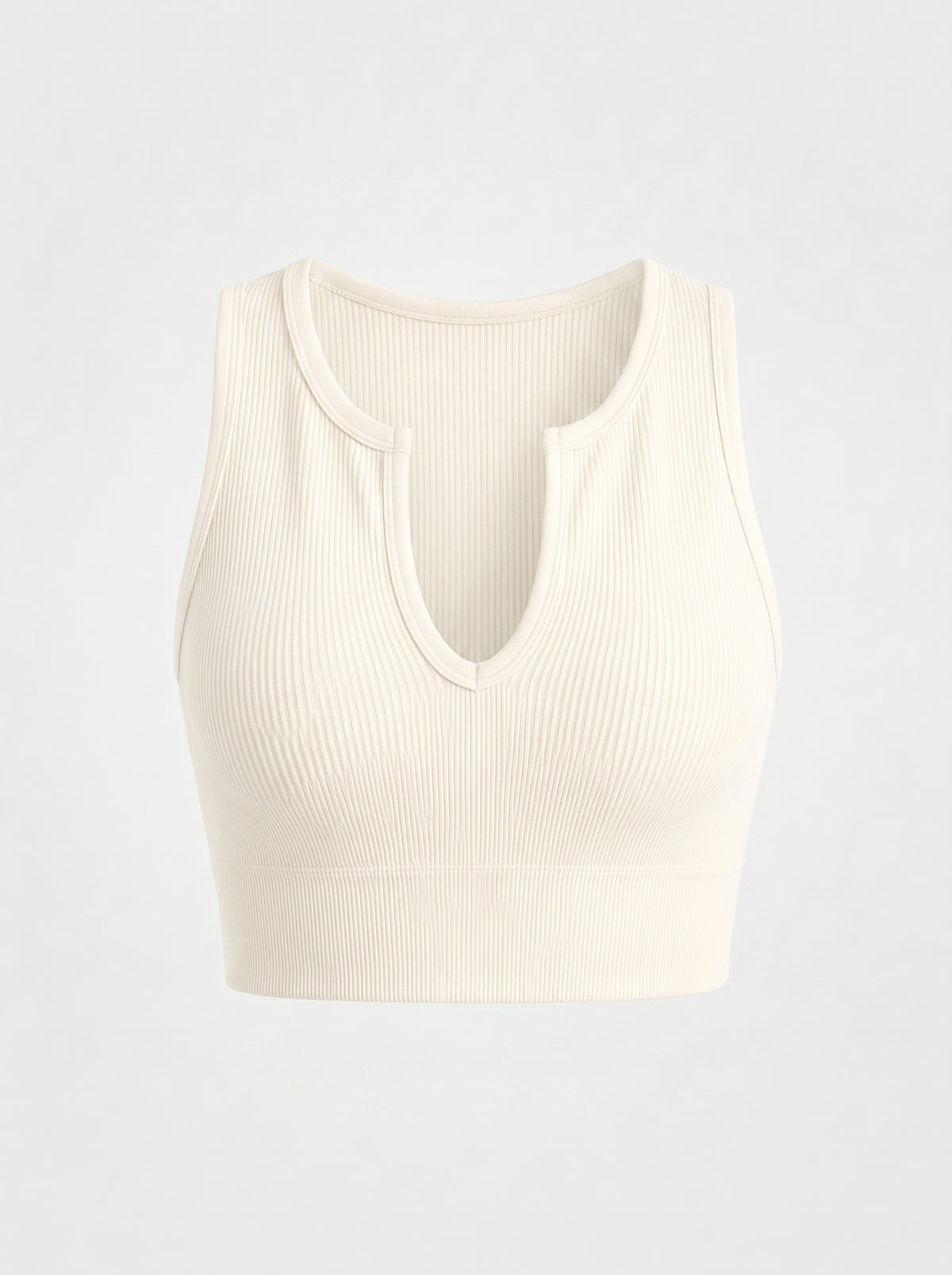 Ribbed Push-Up Cutout Crop Top
